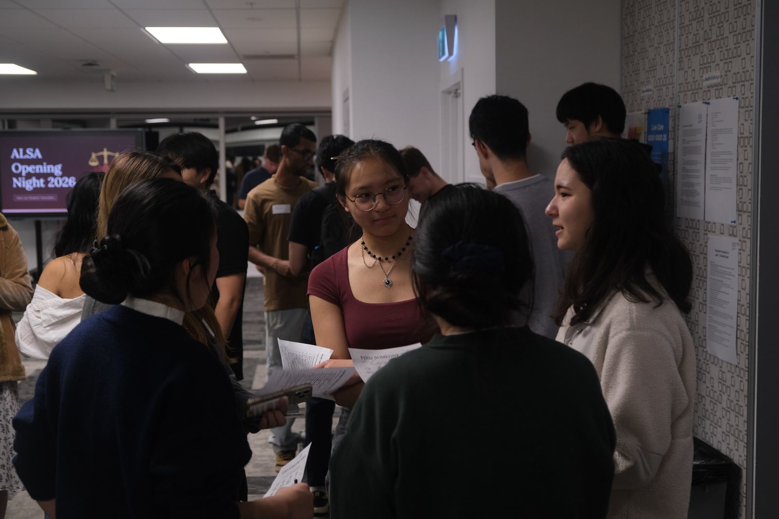 Students arriving at ALSA's Inaugural Launch Night